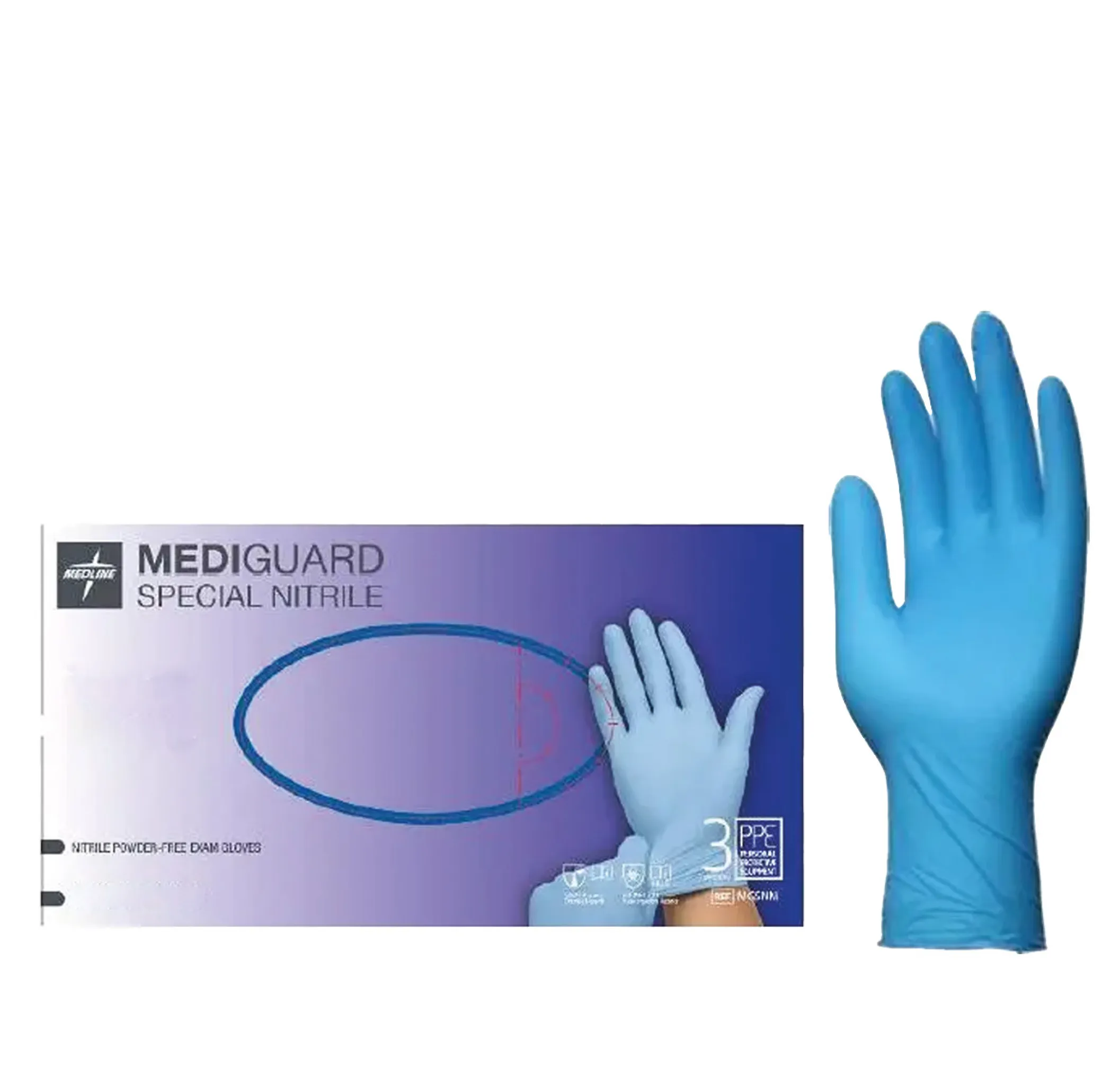 GUANTI SPECIAL NITRILE MEDIGUARD BLU 200 PZ Umbra