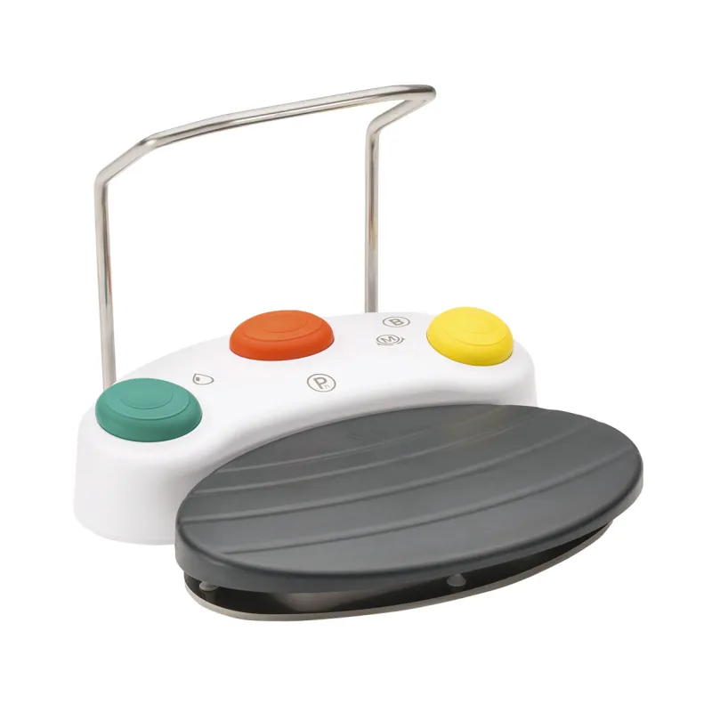 Pedale Bluetooth System-S Wireless Con Porta USB-C – Hotkey Programmabili Per PC, Trascrizione, Gaming, Colore Blu/Giallo